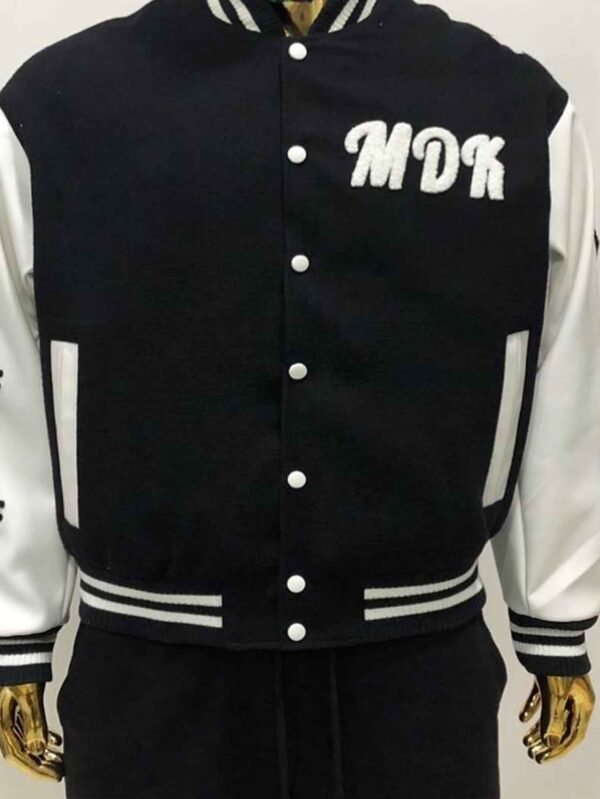 Wholesale Unisex Custom Chenille Embroidery Leather Sleeve