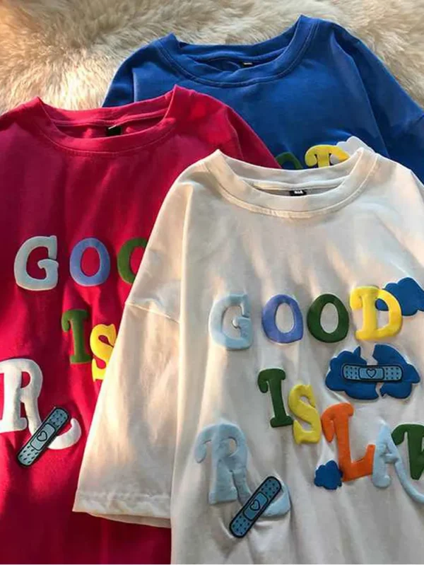 Colorful Oversized T-Shirts with Foam