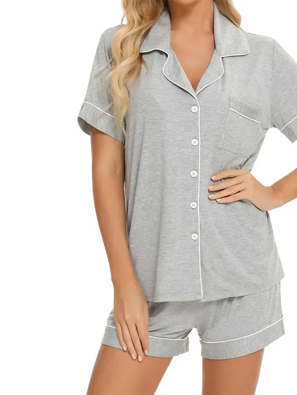 Custom Logo Summer Two-Piece Pajamas