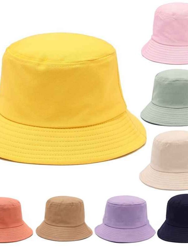 Fashion Designer Reversible Custom Logo All over Printed and Embroidered Cotton Fisherman Bucket Hat With Private Brand Label