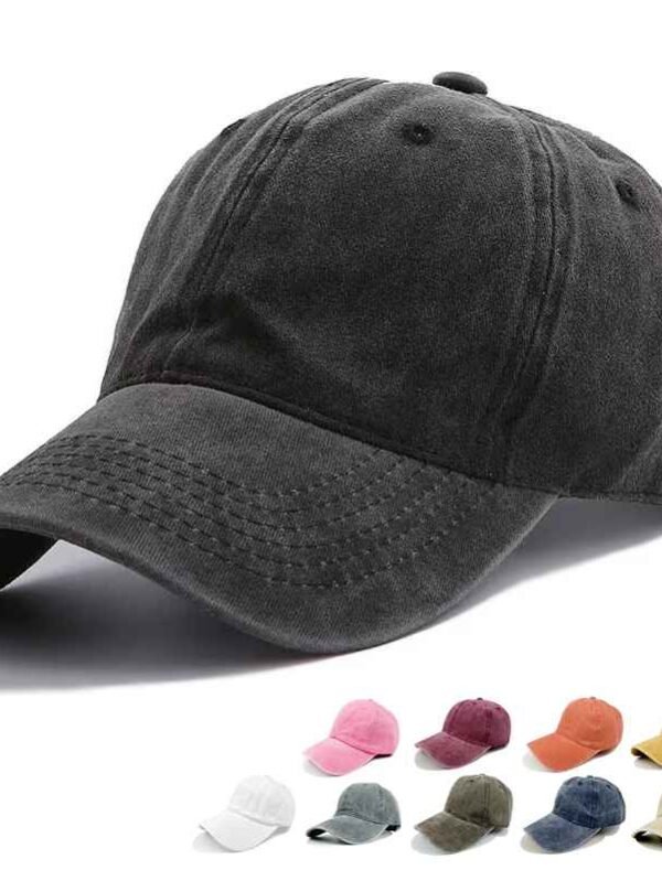 Wholesale Unisex Vintage Cotton Adjustable Trucker Dad Hat Dyed Distressed Sports Caps Blank Washed Baseball Cap