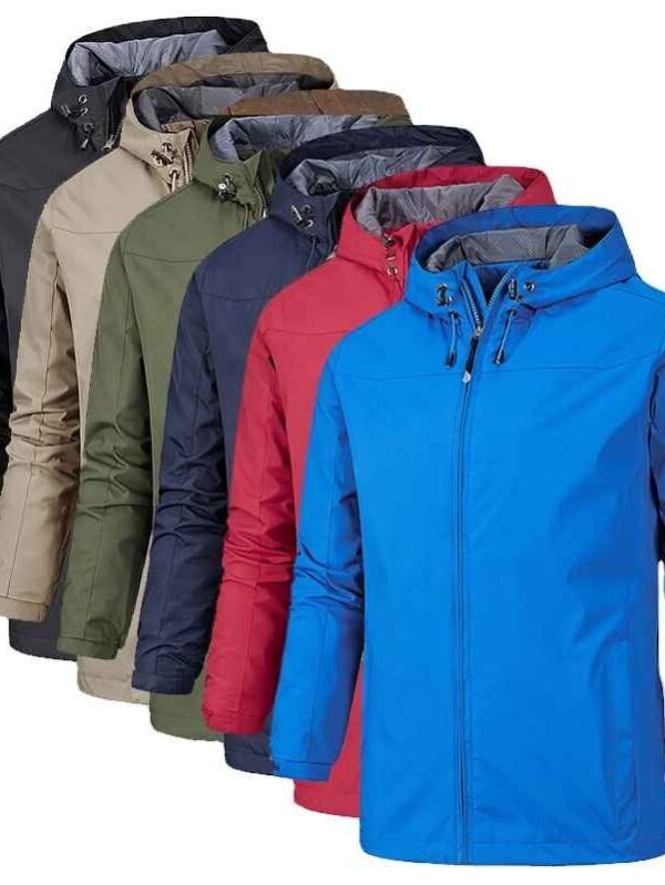 Custom Men's Polyester Reflective Windbreaker Jacket