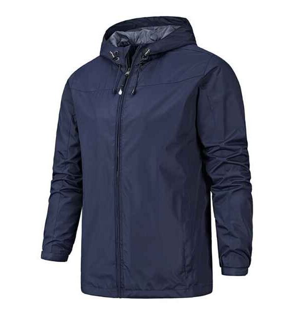 Custom Men's Polyester Reflective Windbreaker Jacket - Image 4
