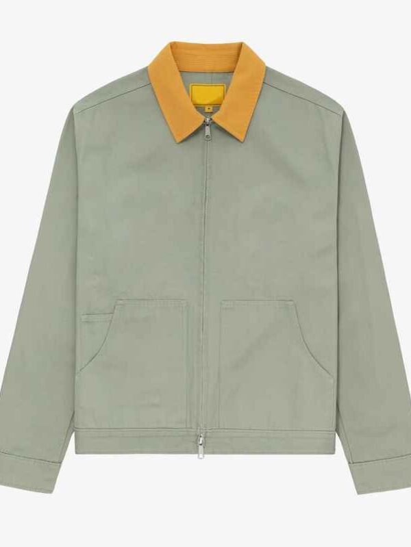 Man Cotton Canvas Overalls Custom Denim Jacket Workwear Collar Collarless Twill Men Canvas Jacket - Image 6
