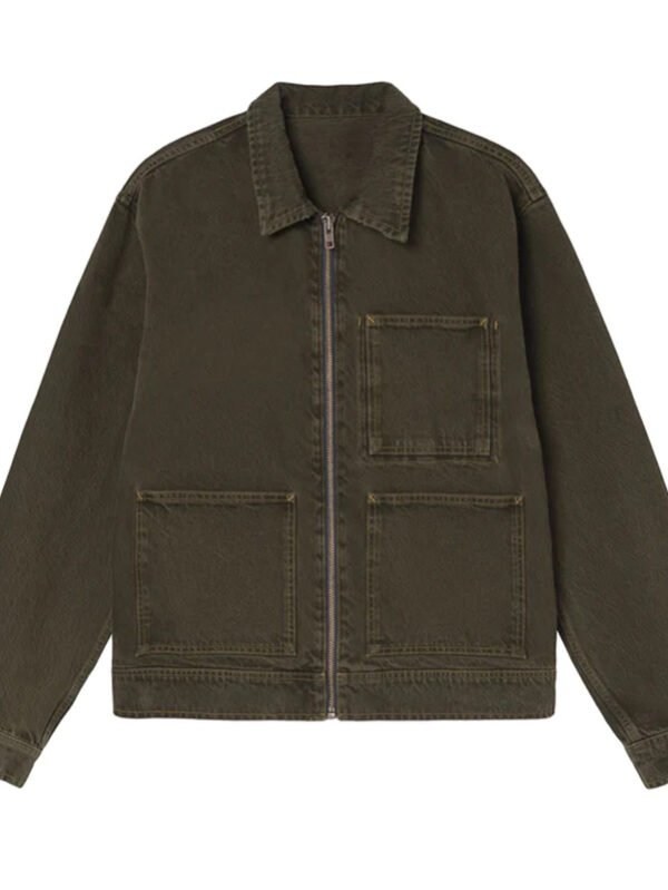 Man Cotton Canvas Overalls Custom Denim Jacket Workwear Collar Collarless Twill Men Canvas Jacket - Image 7