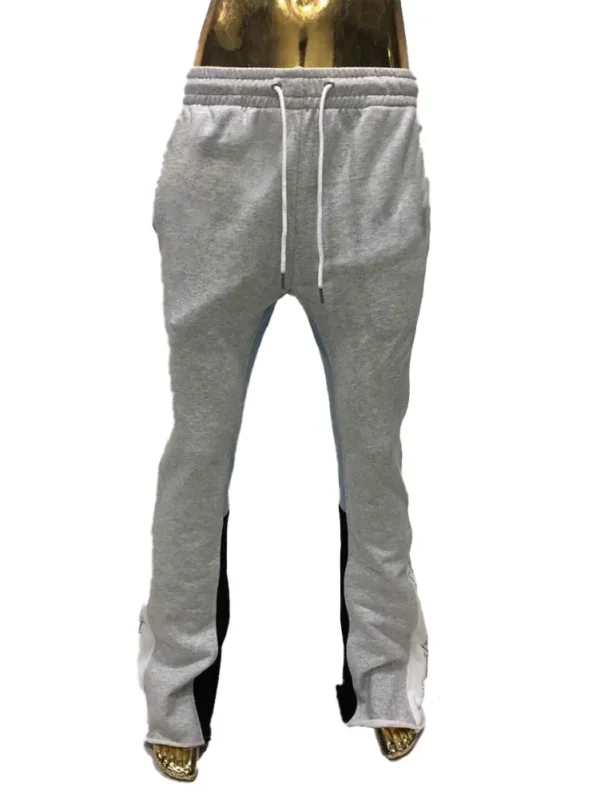 Elastic Flare Patchwork Sweatpants for Men