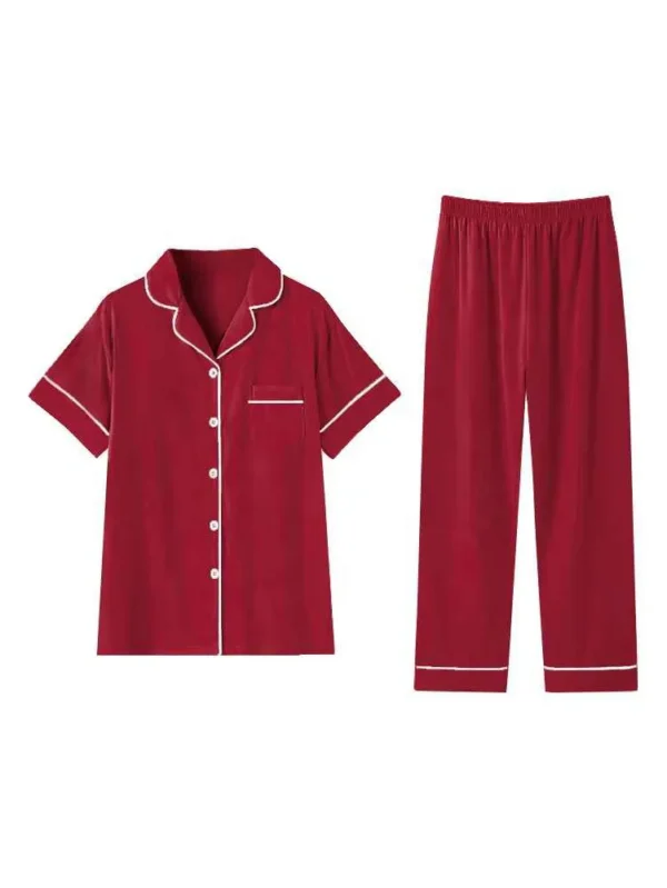 Floral Print Satin Silk Pajamas Set