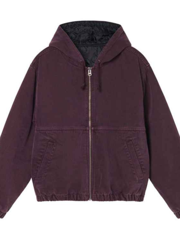 Winter Windproof Polyester Lined Outdoor Vintage Washed Cotton Denim Jeans Work Jacket For Men