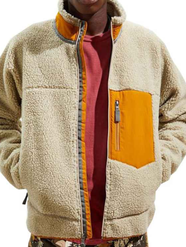 OEM High Quality Winter Zip Custom Logo Oversized Men Fleece Sherpa Jacket Polar Fleece Hoodies