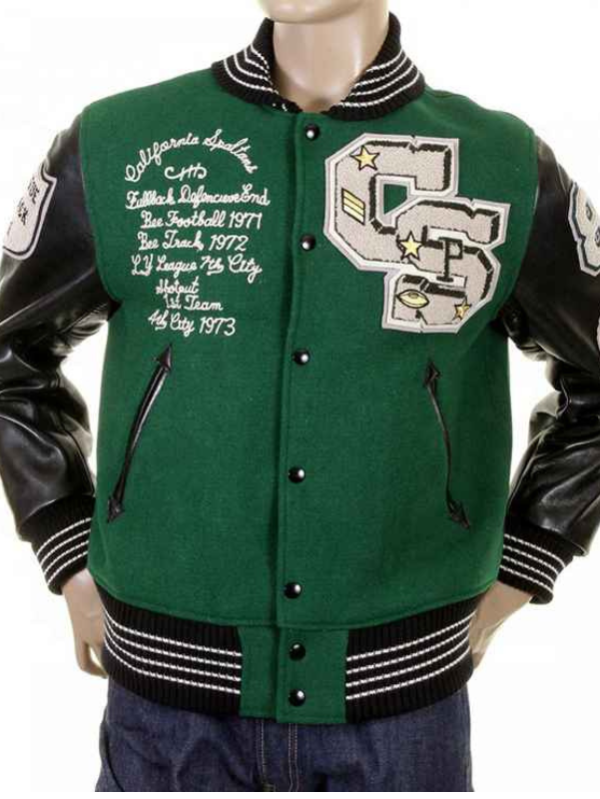 Custom leather sleeve towel embroidered bomber varsity jacket for men