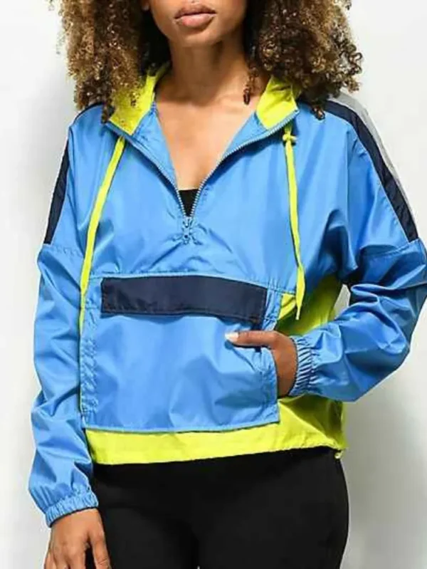 Women Streetwear Long Sleeve Half Zipper Hoodie