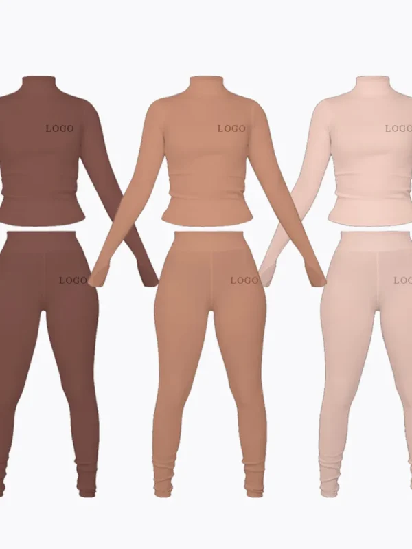 Breathable Comfort Women’s Turtle Neck Leggings Outfit