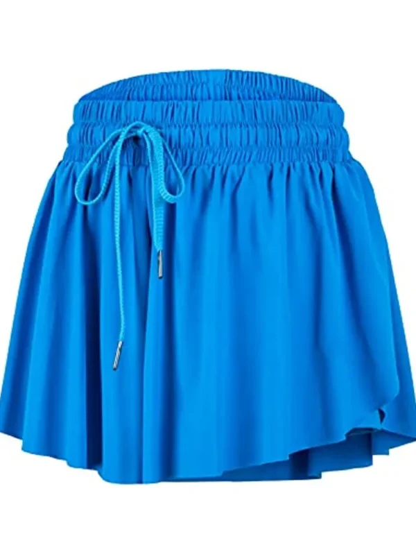 Breathable Cotton Biker Shorts with Skirt Overlay