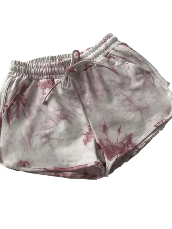 Breathable Tie-Dye Running Shorts for Women