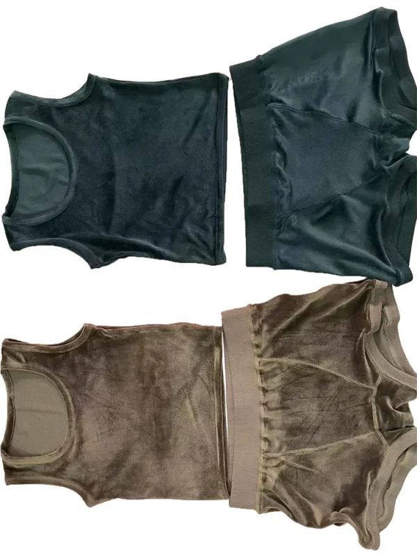 Comfortable Spaghetti Strap Tank Top and Shorts