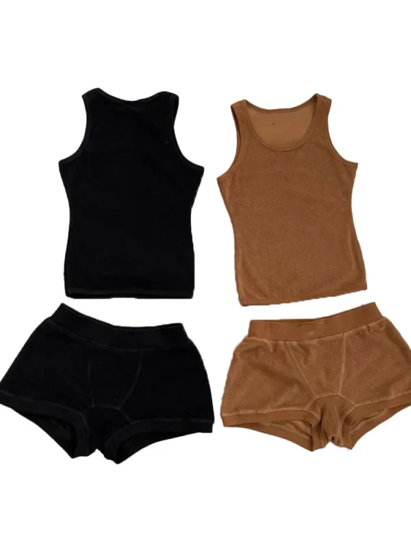 Comfortable Spaghetti Strap Tank Top and Shorts