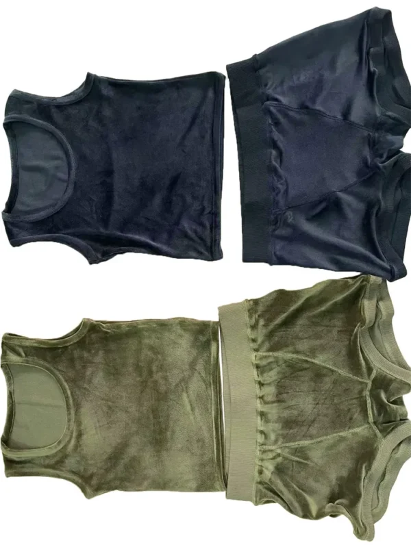 Comfortable Spaghetti Strap Tank Top and Shorts