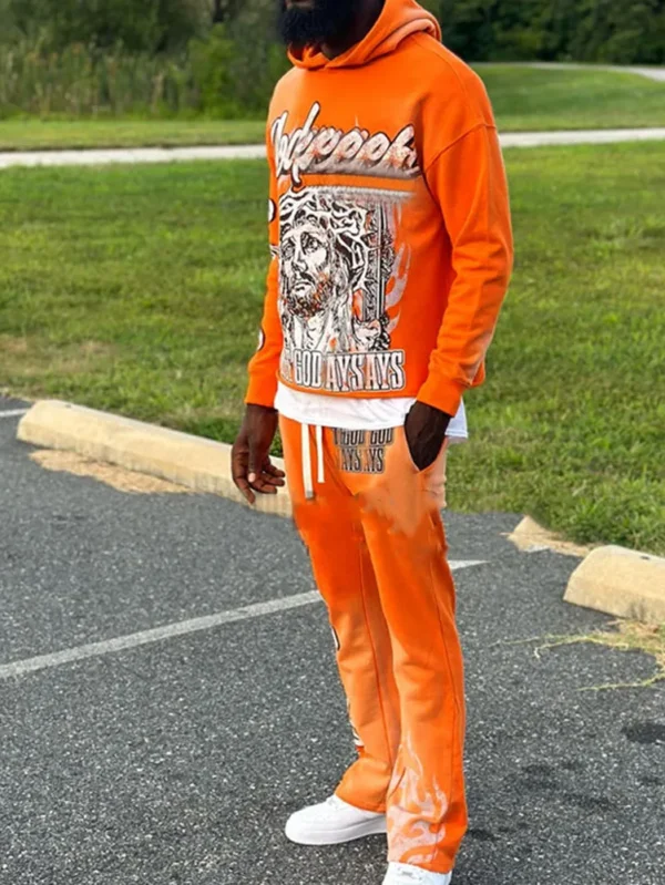 Custom Flare Pants Hoodie Tracksuit Set