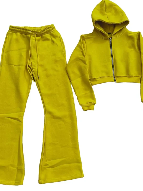 Flare Jogger Sweatpants Set for Women Tracksuit