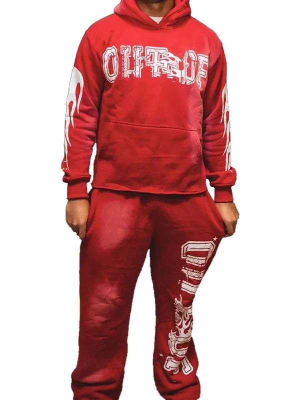 Flared Stacked Pants with Custom Embroidery