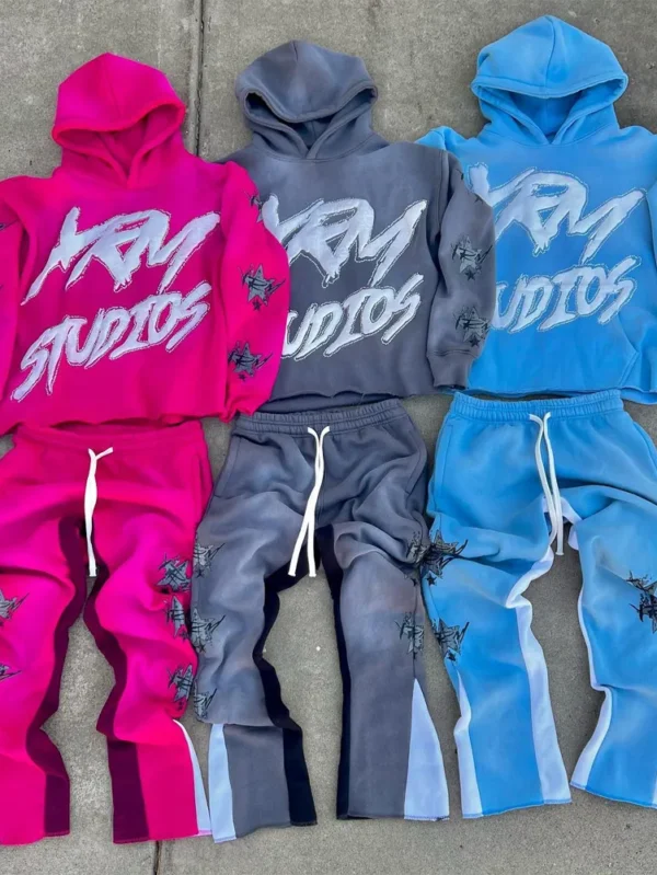 High Quality Unisex Acid Wash Tracksuit