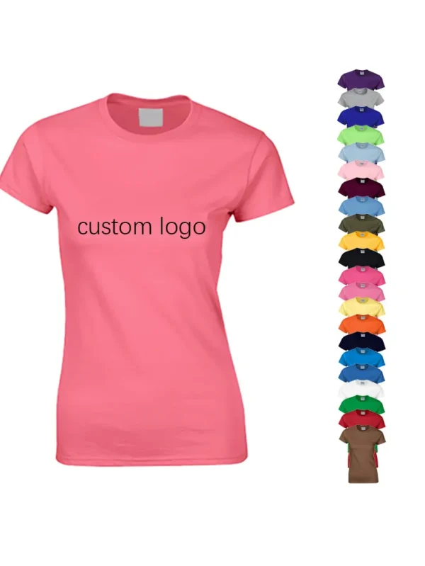 Ladies' High-Quality Cotton T-Shirts with Custom Prints