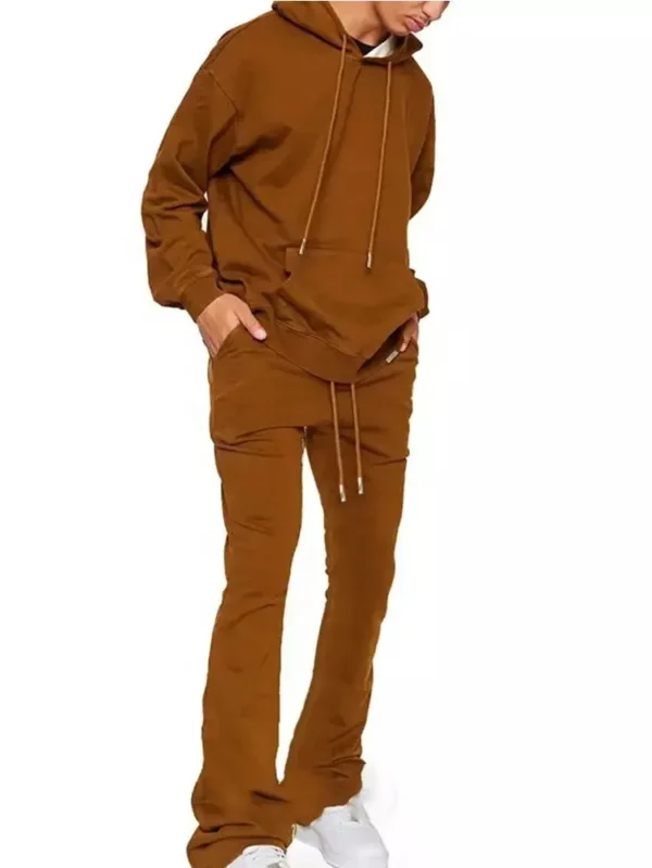 Men’s Blank Sweatpants and Hoodie Tracksuit