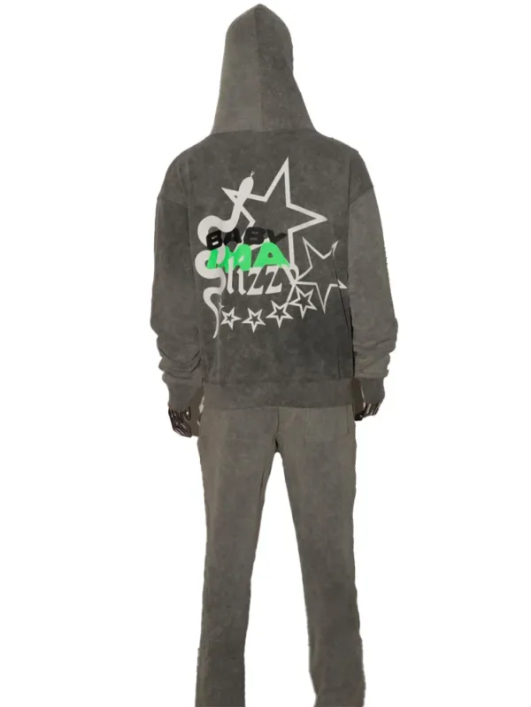 Premium Terry Cotton Full Zip Hoodie Set