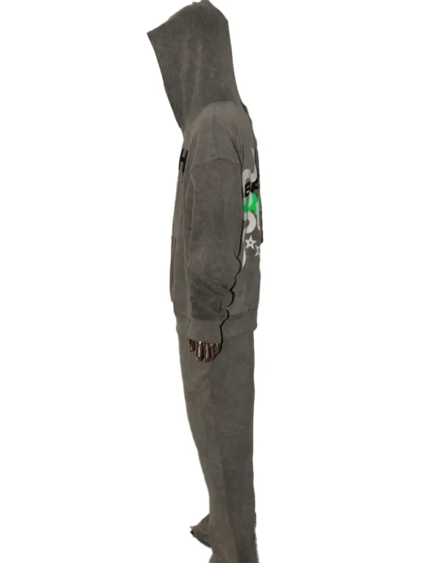 Premium Terry Cotton Full Zip Hoodie Set