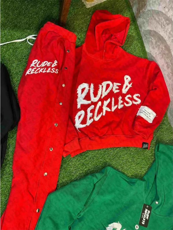 Printed Flared Sweatpants and Hoodie Set