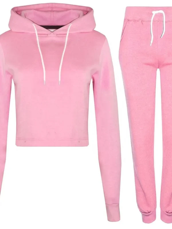 Stylish Cotton Spandex Ribbed Crop Top Set