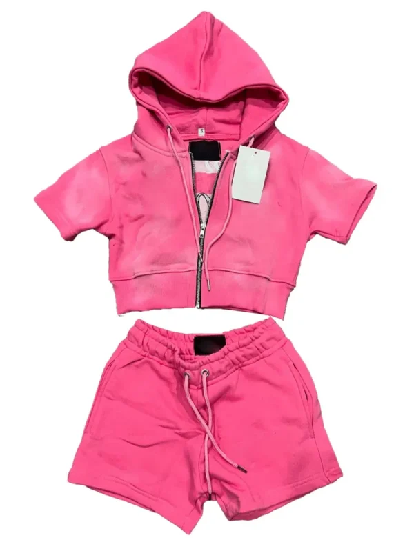 Stylish Matching Cotton Zip-Up Hoodie Set