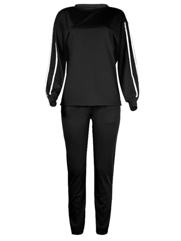 Stylish Matching Piping Women’s Tracksuit Sportswear Set