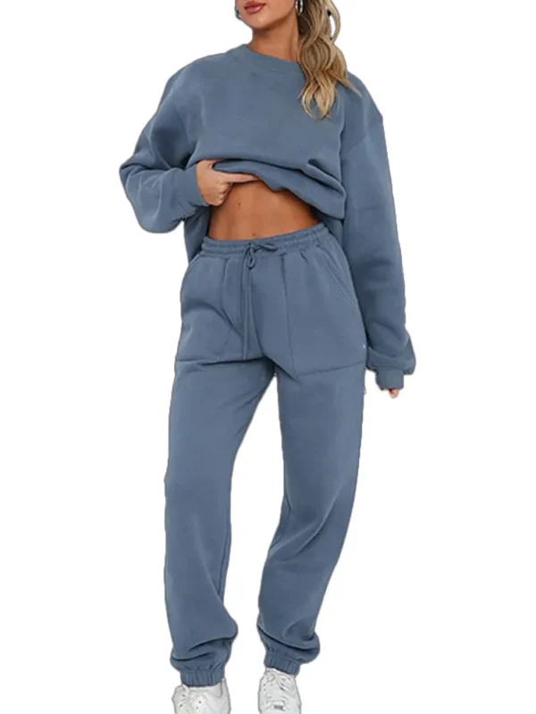 Stylish Women's Two-Piece Zipper Lounge Outfit