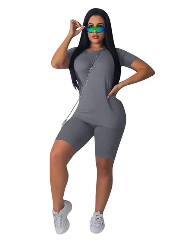 Trendy Biker Ladies Two-Piece Summer Set