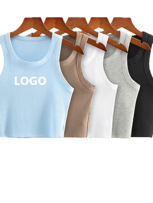 Trendy Solid Color Crop Tank Tops for Women