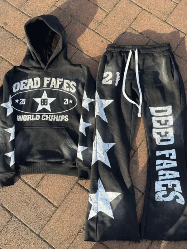 Vintage Cotton Tracksuit Winter Streetwear Essential