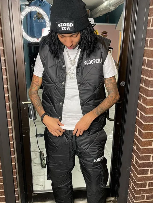 Winter Unisex Puffer Vest Tracksuit Set