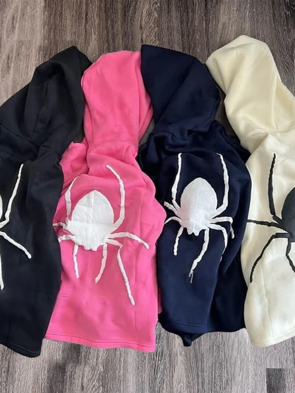 100% Cotton French Terry Puff Print Hoodie