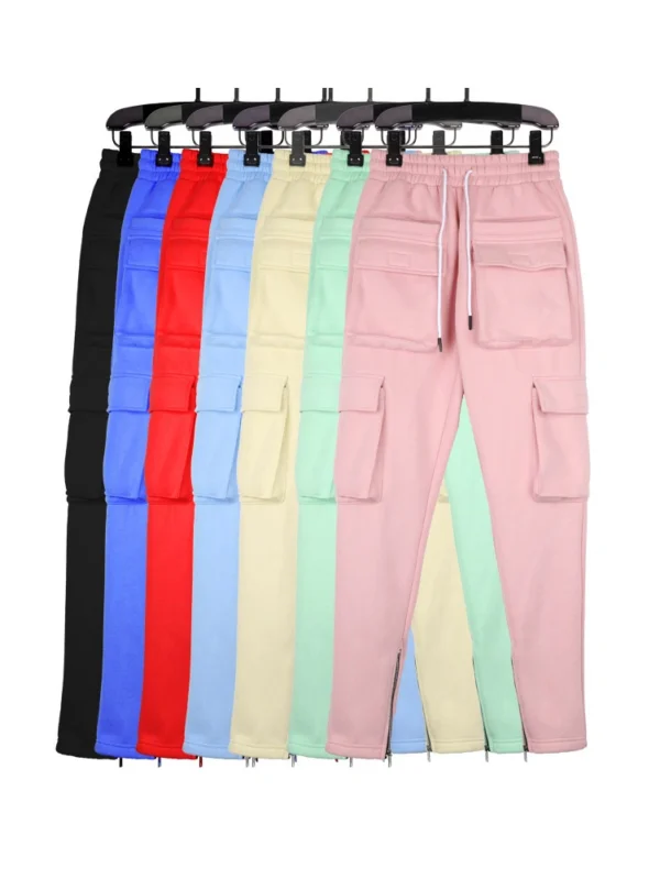 100% Cotton Stacked Sweat Pants Track Pants Girls' Plus Size Pants