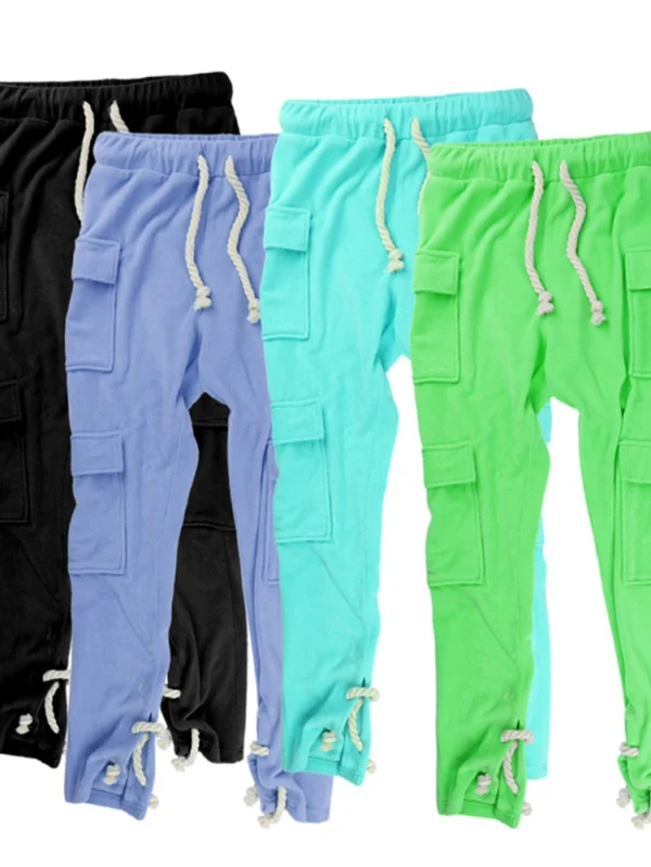 Comfortable Cargo Sweatpants with 3D Pocket Design