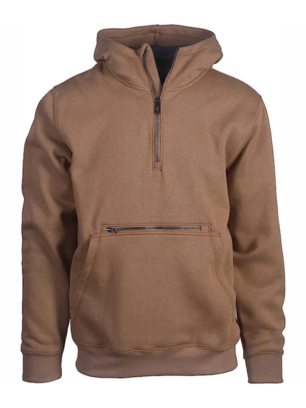 Comfortable Half-Zip Hoodie for Men with Custom Logo