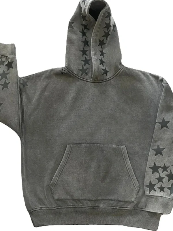 Cozy Black Oversized Hoodie Durable Cotton for Winter Wear