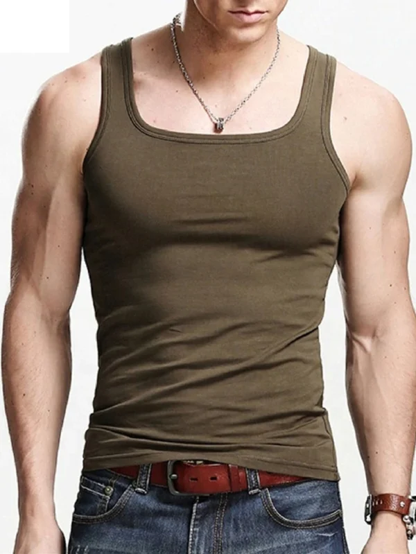 Custom Breathable Cotton Gym Stringer Tank Tops Available