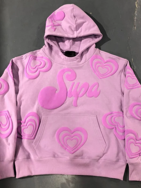 Custom Embossing Print Logo Vintage Streetwear Terry Hoodie