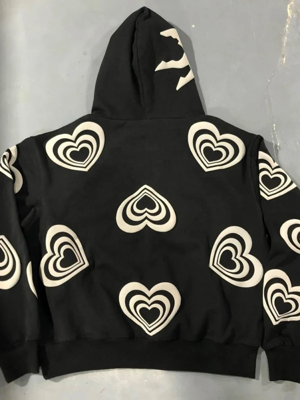 Custom Embossing Print Logo Vintage Streetwear Terry Hoodie