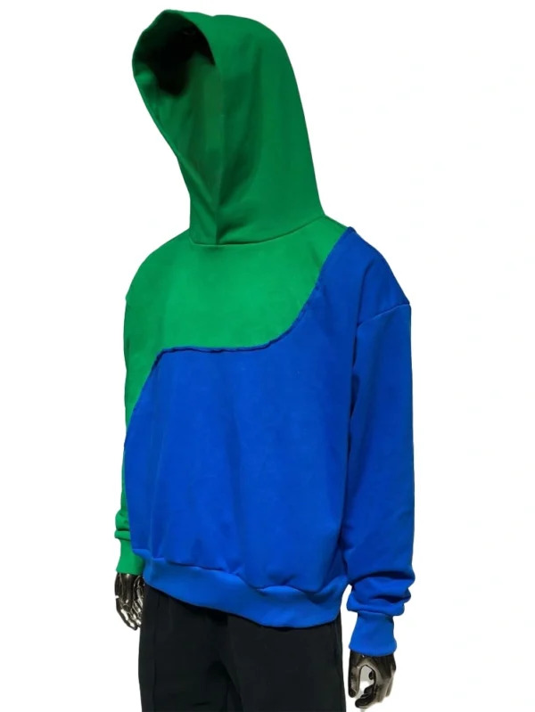 Custom Logo Colorblock Hoodie for Men’s Stylish Wear