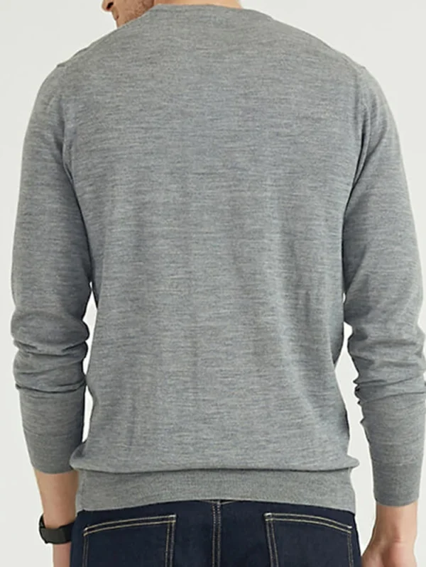 Custom OEM Men's 100% Wool Pullover Sweater Knitwear