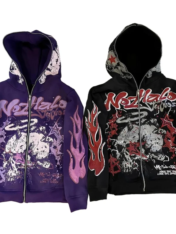 Custom Sunfaded Distressed Men's Zip Up Hoodie in French Terry