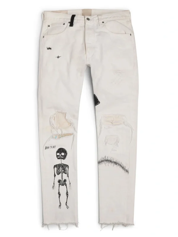 Custom Unisex Skinny Tapered Scratch Pants for Streetwear